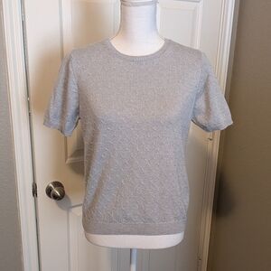 Alfred Dunner Light Gray Knit Top